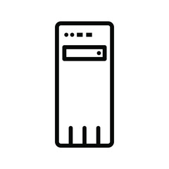 Desktop CPU Glyph Icon