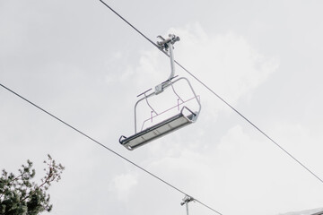 ski lift chair lift in the mountain