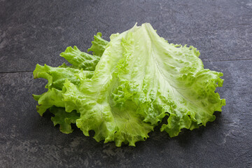 Fresh green salad lettuce leaves