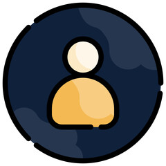 USER filled outline icon,linear,outline,graphic,illustration