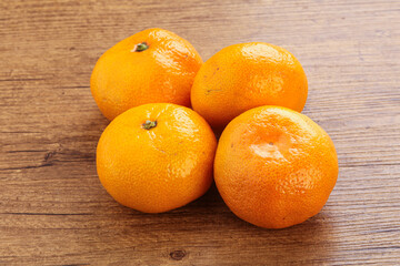 Fresh ripe juicy yellow mandarin
