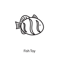 Naklejka premium Fish Toy icon in vector. Logotype