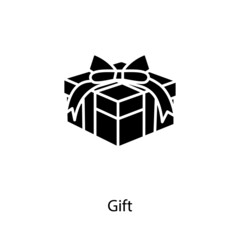 Gift icon in vector. Logotype