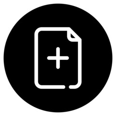 Fototapeta premium ADD FILE glyph icon,linear,outline,graphic,illustration