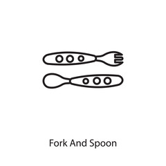 Fork And Spoon icon in vector. Logotype
