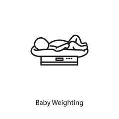 Baby Weighting icon in vector. Logotype