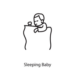 Sleeping Baby icon in vector. Logotype