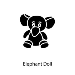 Elephant Doll icon in vector. Logotype