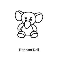 Elephant Doll icon in vector. Logotype