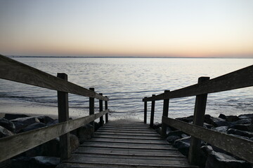 Panorama du sud de l'île d'Oléron au crépuscule