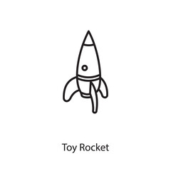 Toy Rocket icon in vector. Logotype