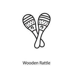 Wooden Rattle icon in vector. Logotype