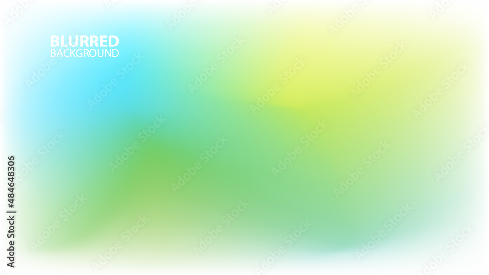 Aufkleber Spring theme blurred background with abstract light blurred color gradient. Smooth template for your graphic design. Vector illustration.
