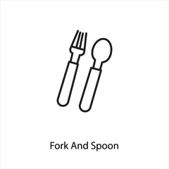 Fork And Spoon icon in vector. Logotype