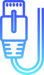 Network clip Glyph Icon