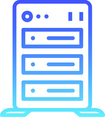 Small Server Glyph Icon