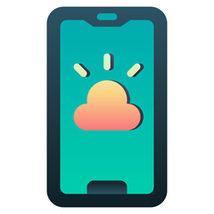 WEATHER Gradient icon,linear,outline,graphic,illustration