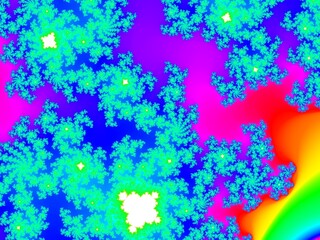 5次のマンデルブロ集合（虹色）