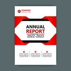 Naklejka na ściany i meble Abstract Elegant red business annual report template