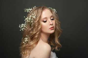 Gorgeous young woman posing. Beauty fashion portrait.