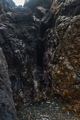 waterfall in the mountains