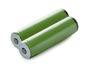 batteries on a white isolated background