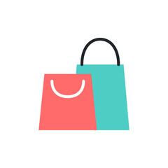 Shopping bag Icon on White background.