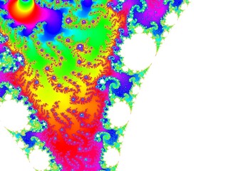 6次のマンデルブロ集合（虹色）