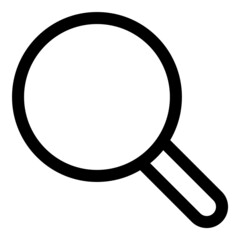 Magnifying Glass Flat Icon Isolated On White Background