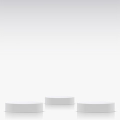 Abstract background with white color podium for presentation. Vector