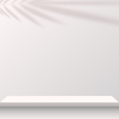 Abstract background with white color podium for presentation. Vector