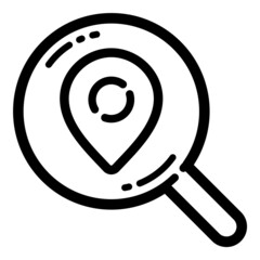Location Search Flat Icon Isolated On White Background