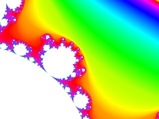 7次のマンデルブロ集合（虹色）