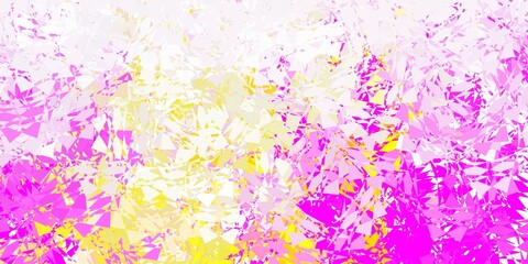 Obraz premium Light pink, yellow vector layout with triangle forms.