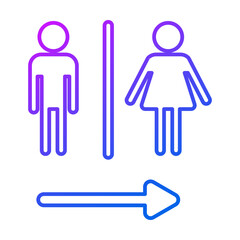 Toilet sign icon