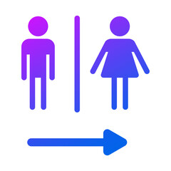 Toilet sign icon