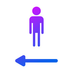 Obraz premium Man sign icon