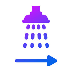 Shower sign icon