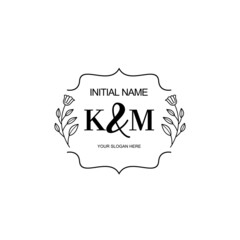 KM Beautiful elegant logos or wedding monograms collection	