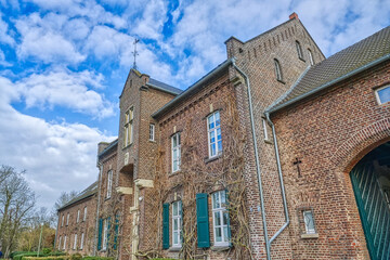 Obraz premium Historisches Gut an der Erft in Neuss Reuschenberg