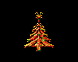 Christmas Xmas Tree Emblem Sign, Jellybeans Yummy sweets Colorful jelly Icon Logo Symbol illustration