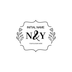 NY Beautiful elegant logos or wedding monograms collection	
