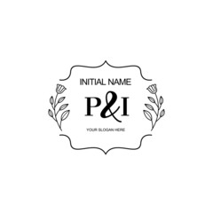PI Beautiful elegant logos or wedding monograms collection	
