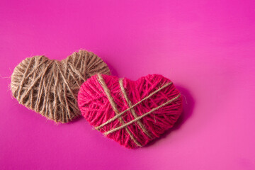 cute bright handmade rope heart