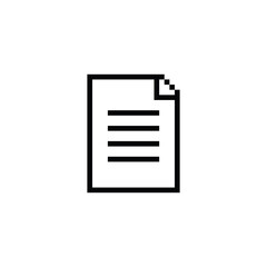 pixel document icon vector pixe 8 bit game