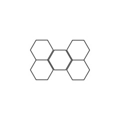 Hexagons, honeycomb sign. Geometric figures illustration