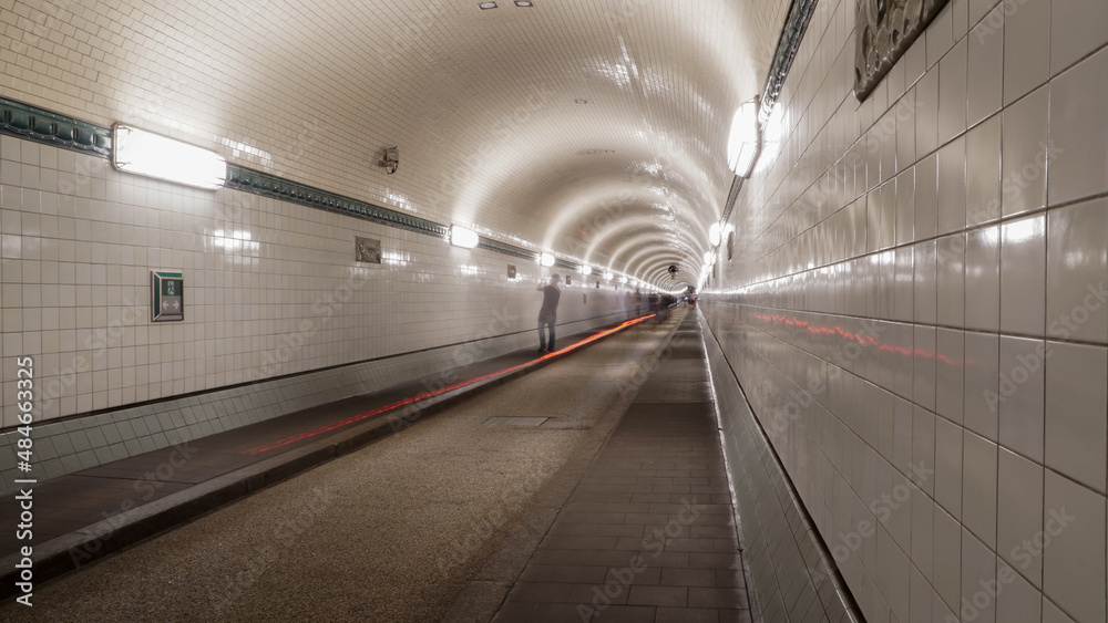 Canvas Prints st. pauli old elbe tunnel after refurbishment in hamburg