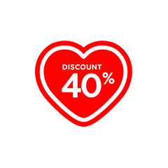 Discount 40% Love Sticker