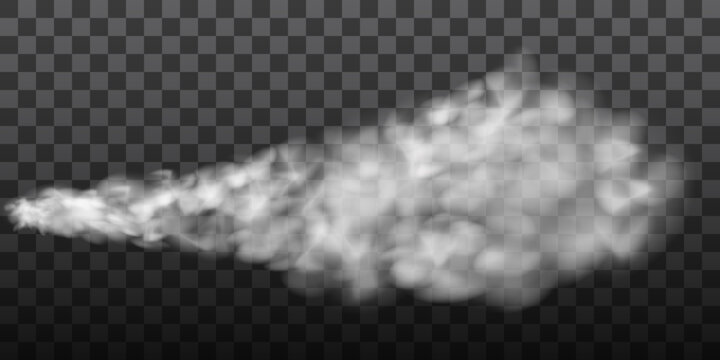 White fog texture isolated on transparent background. Steam special effect.  Realistic vector fire smoke or mist Stock Vector | Adobe Stock