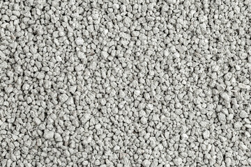 Clumping bentonite cat litter. Clean cat toilet top view